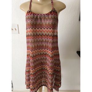 SWIMSUIT BEACH COVERUP DRESS CHEVRON DESIGN
